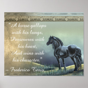 Prachtige  Paarden Inspirerend Quote Poster