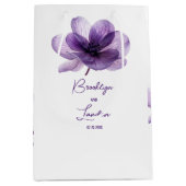 Prachtige Paarse bloemenbruiloft Medium Cadeauzakje (Voorkant)