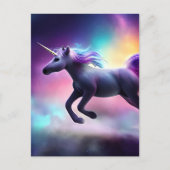 Prachtige Paarse eenhoorn Briefkaart (Voorkant)