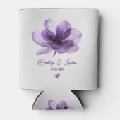 Prachtige Paarse Flower Wedding Koelbox Blikjeskoeler (Voorkant)