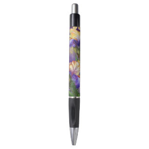 Prachtige Paarse Iris Flower Migned Art Painting Pen