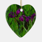 Prachtige Paarse Iris Keramisch Ornament (Rechts)