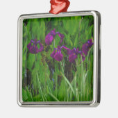 Prachtige Paarse Iris Metalen Ornament (Links)