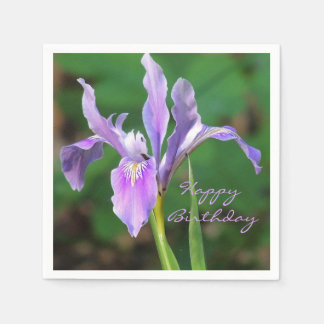 Prachtige Paarse Iris Napkins Servet