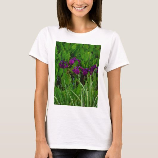 Prachtige Paarse Iris T-shirt (Voorkant)
