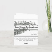 Prachtige Paarse Lila mandje Kaart (Achterkant)