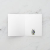 Prachtige Paarse Lila mandje Kaart (Binnen)