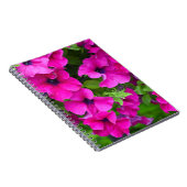 Prachtige paarse petunia notitieboek (Rechterzijde)