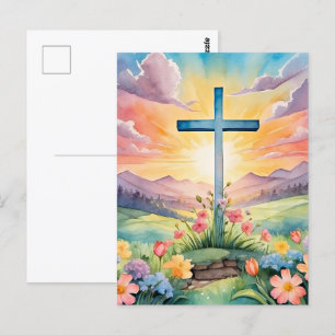 Prachtige paas Waterverf kunst Briefkaart