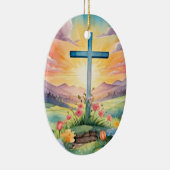 Prachtige paas Waterverf kunst Keramisch Ornament (Rechts)