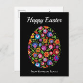 Prachtige paaseieren van Folklore met aangepaste t Briefkaart (Voorkant / Achterkant)