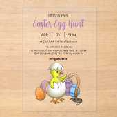 Prachtige Paaseierenjacht Acryl Uitnodigingen (Voorkant)