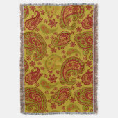 Prachtige Paisley | Olijfcitroenburgung Deken (Voorkant Verticaal)