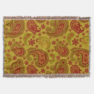 Prachtige Paisley   Olijfcitroenburgung Deken