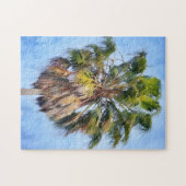 Prachtige Palm Tree Art Tropische Stijl Puzzel (Horizontaal)