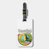Prachtige Palma, toucan logo Bagagelabel (Voorkant verticaal)