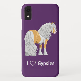 Prachtige palomino Pinto Gypsy Vanner Draft Horse iPhone XR Hoesje