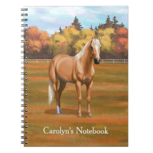 Prachtige palomino Quarter Horse Stallion Notitieboek