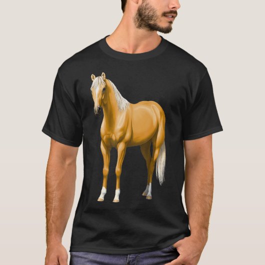 Prachtige palomino Quarter Horse Stallion T-shirt (Voorkant)