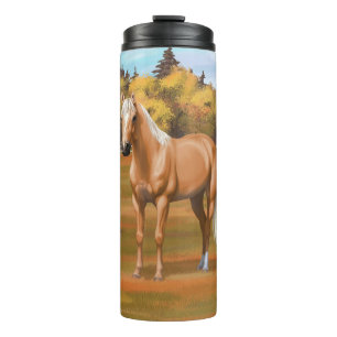 Prachtige palomino Quarter Horse Stallion Thermosbeker