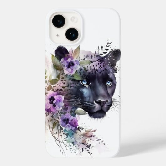 Prachtige pantherse Paarse Waterverf Case-Mate iPhone Case (Achterkant)