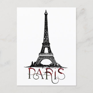 Prachtige Parijs, Eiffel Tower Grunge Briefkaart