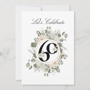 Prachtige pasta Floral 60ste JUBILEUM Kaart