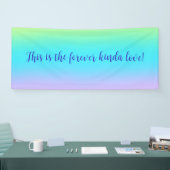 Prachtige pastel regenbooggradiënt bruiloft banner (Beurs)