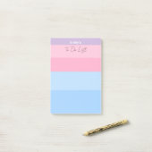 Prachtige Pastel Roze en Blauw Post-it® Notes (Op bureau)