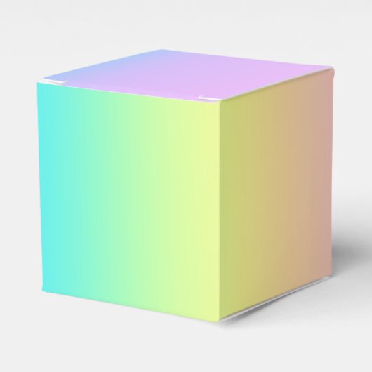 Prachtige pastelregenbooggradiënt bruiloft bedankdoosjes (Voorkant Zijde)