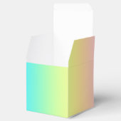Prachtige pastelregenbooggradiënt bruiloft bedankdoosjes (Geopend)