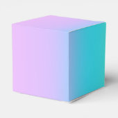 Prachtige pastelregenbooggradiënt bruiloft bedankdoosjes (Achterkant)