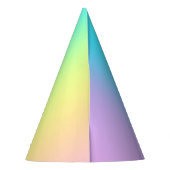 Prachtige pastelregenbooggradiënt bruiloft feesthoedjes (Achterkant)