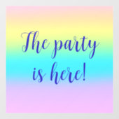 Prachtige pastelregenbooggradiënt bruiloft raamsticker (Vel)