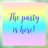 Prachtige pastelregenbooggradiënt bruiloft raamsticker (Vel 3)