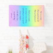 Prachtige pastelregenbooggradiënt bruiloft spandoek (Insitu)