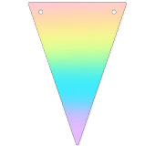 Prachtige pastelregenbooggradiënt bruiloft vlaggetjes (Derde vlag)