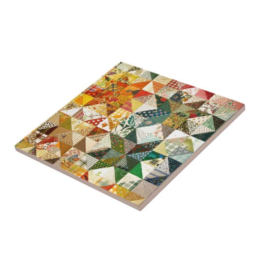 Prachtige patchwork tegeltje (Zijkant)