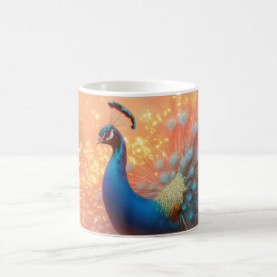 Prachtige Pauw met Levendig Verenkleed Koffiemok