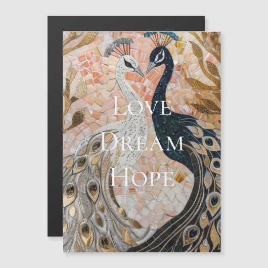 Prachtige Pauw Roze Goud Kerst (Voorkant / Achterkant)