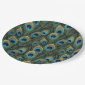 Prachtige Pauwenveren Papieren Bordje (Gekanteld)