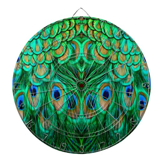Prachtige Pauwveren Dartbord (Voorkant)