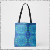 Prachtige Peacock Blue Abstract Draagtas