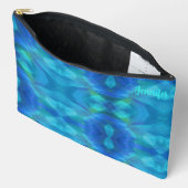 Prachtige Peacock Blue Abstract Etui (Open)