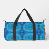 Prachtige Peacock Blue Abstract Plunjezak (Voorkant)