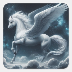 Prachtige Pegasus in de Dark Sky Sticker Sheet