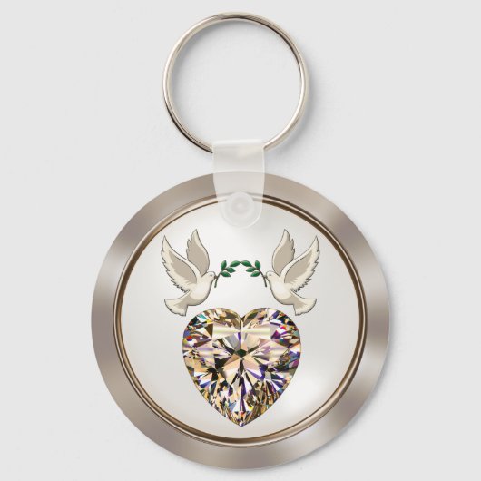 Prachtige, persoonlijke huwelijksvoorkeuren, goedk sleutelhanger (Achterkant)