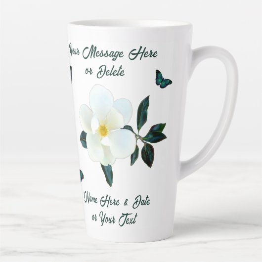 Prachtige persoonlijke, Magnolia-Mokken, Butterfli Latte Mok (Rechts)