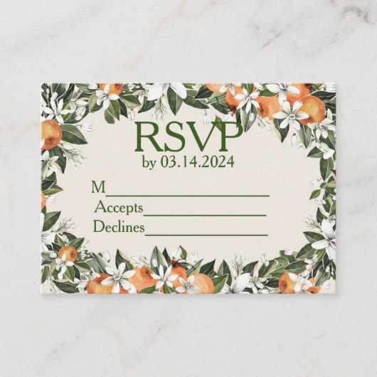 Prachtige perziken en bladeren kleurrijk dank u informatiekaartje (Voorkant)