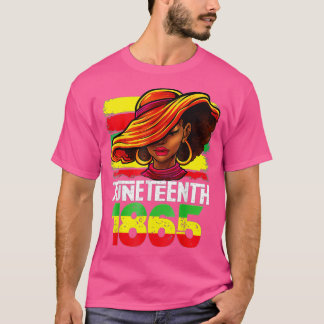 Prachtige Pet van de Zwarte Dame Juneteenth 1865 T-shirt